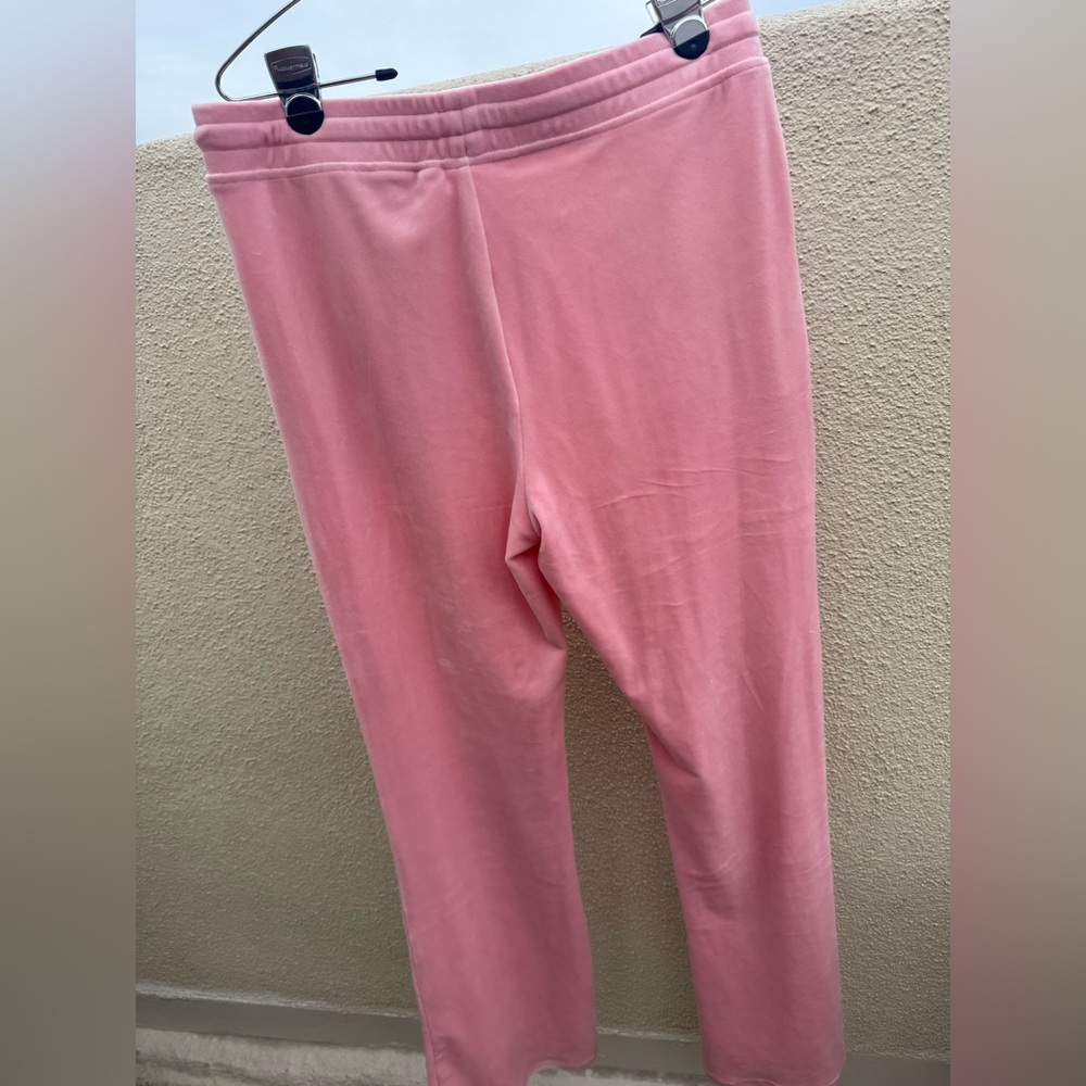 Paris Hilton Pink Velour Joggers - Picture 2 of 3